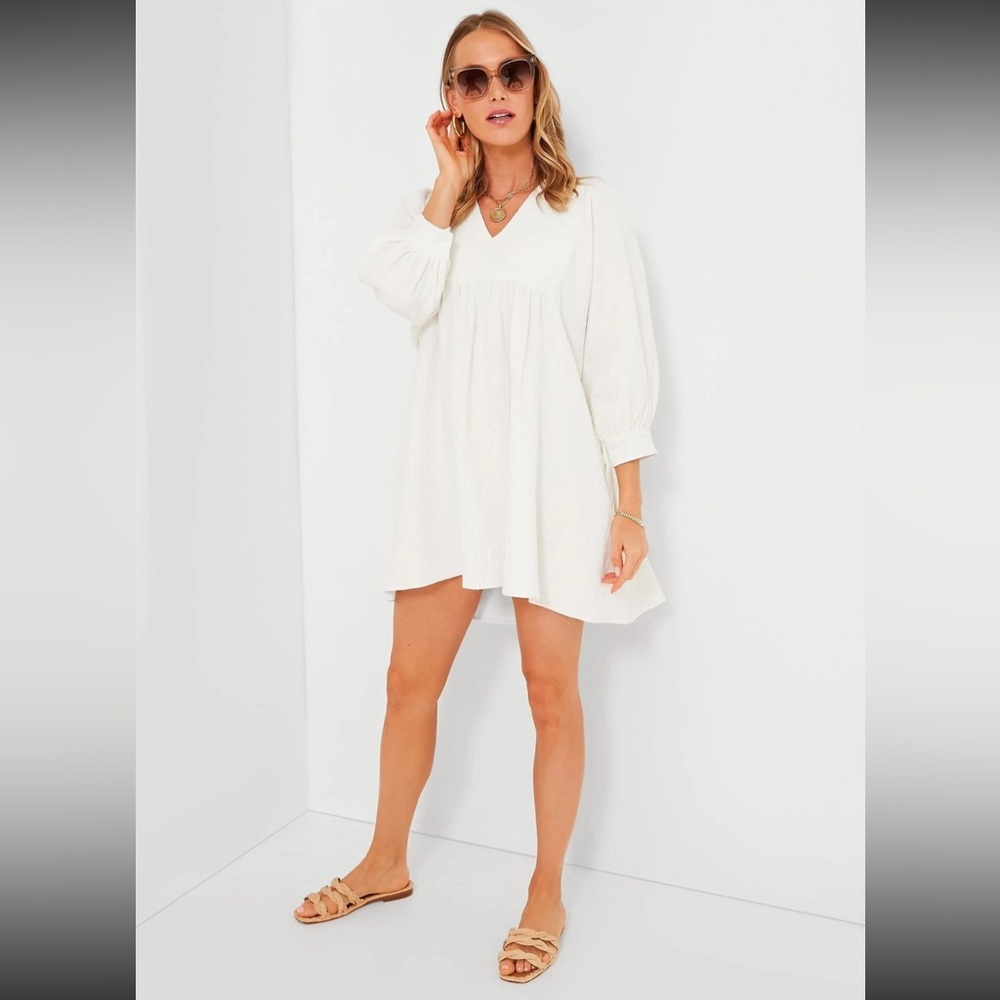 Pomander Place Tuckernuck Gauze Millie Dress XL White CASUAL Gauze Y22829T boho